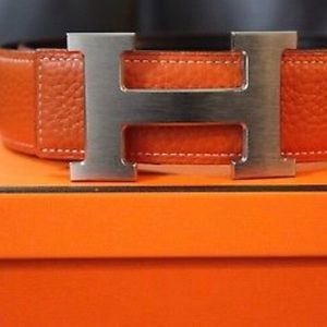 New Orange Hermes Belt